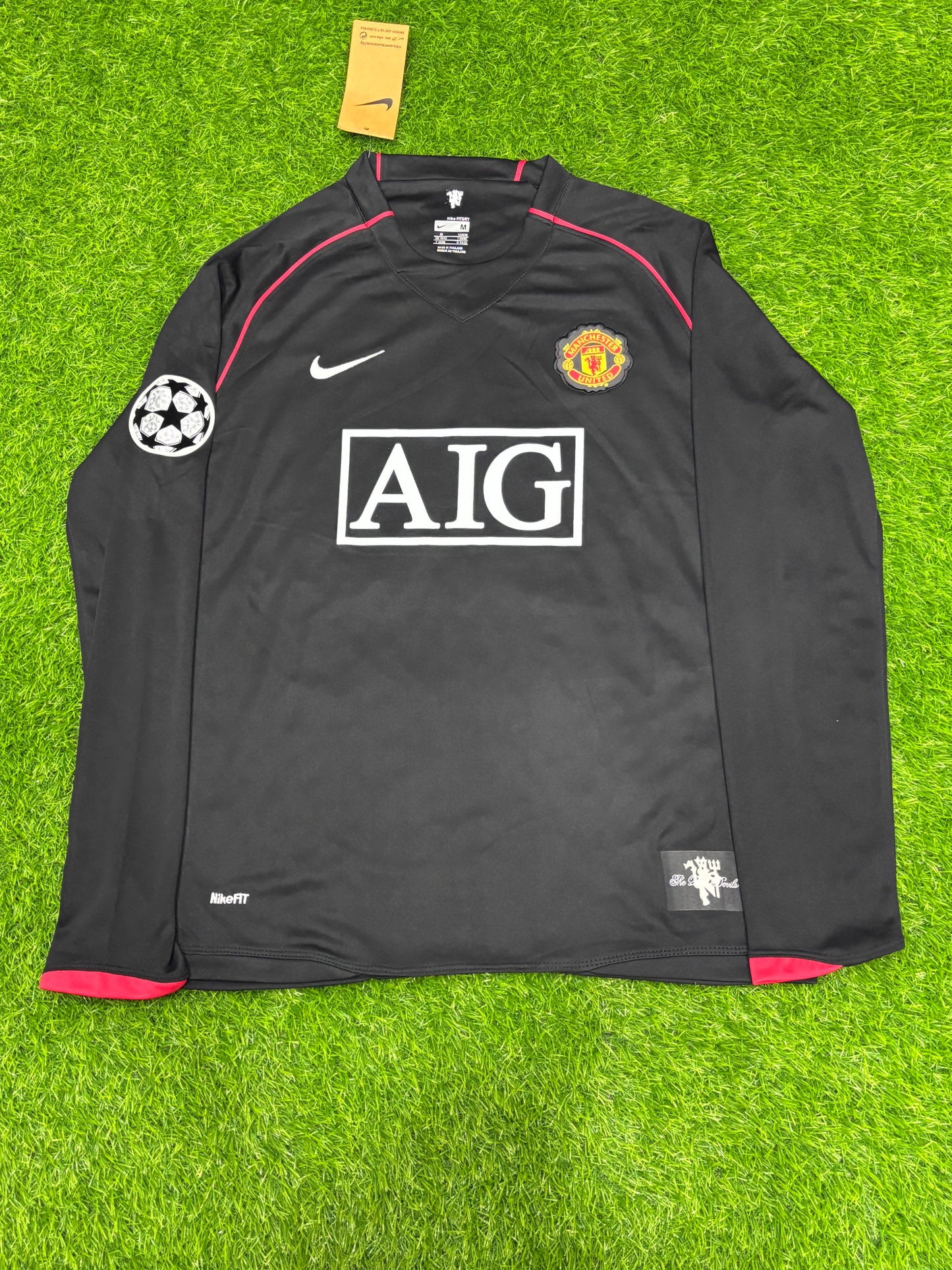 RONALDO 7 MANCHESTER UNITED BLACK SHIRT 2007/08