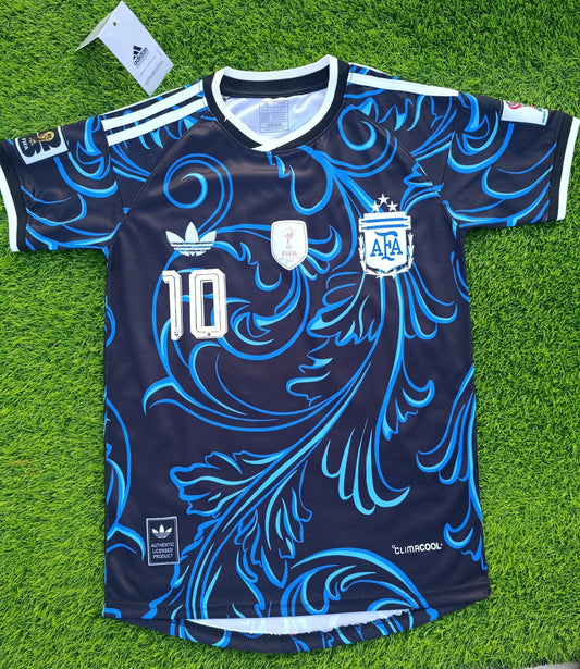 MESSI 10 ARGENTINA AWAY FIFA CUP JERSEY(EMBROIDED LOGO)