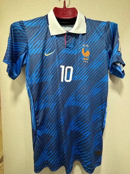 MBAPPE 10 FRANCE HOME FIFA CUP JERSEY (EMBROIDED LOGO)