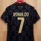 RONALDO 7 PORTUGAL BLACK SPECIAL EDITION SHIRT EMBROIDERED LOGOS