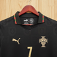 RONALDO 7 PORTUGAL BLACK  JERSEY (ALL PLAYER VERSION LOGO )