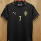 RONALDO 7 PORTUGAL BLACK  JERSEY (ALL PLAYER VERSION LOGO )
