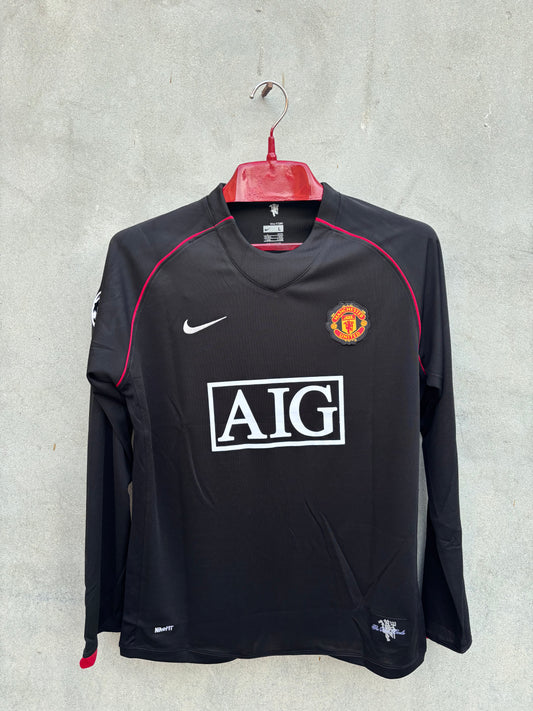 RONALDO 7 MANCHESTER UNITED BLACK SHIRT 2007/08