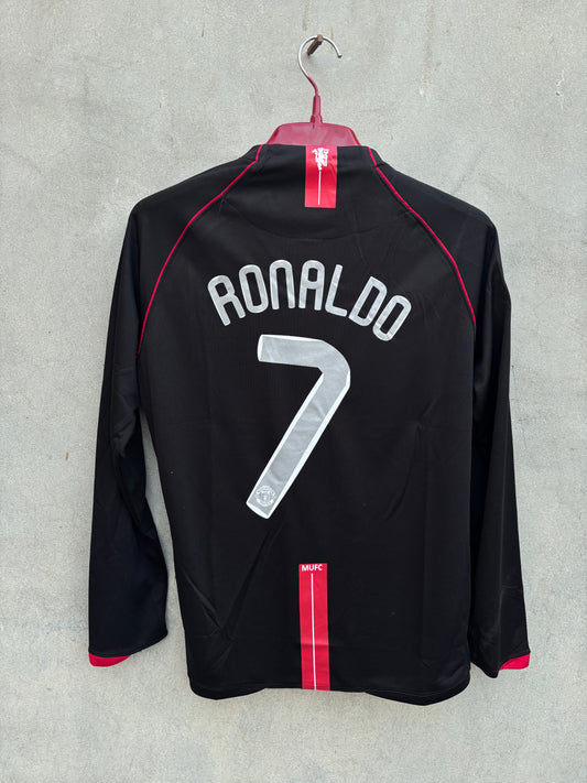 RONALDO 7 MANCHESTER UNITED BLACK SHIRT 2007/08