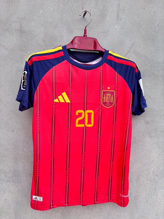 SPAIN HOME FIFA CUP JERSEY WITH SHORT (3D LOGO) 2026