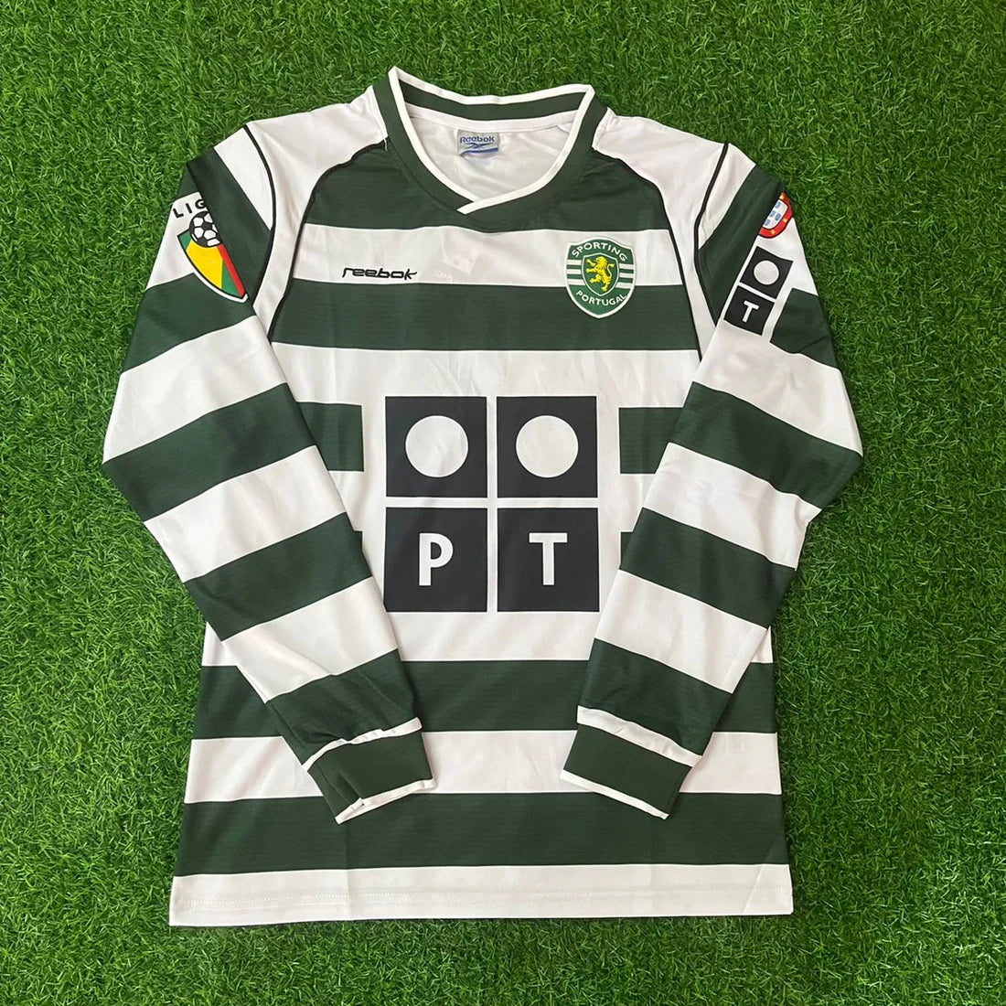 C RONALDO SPORTING 2001/03 EMBROIDED JERSEY