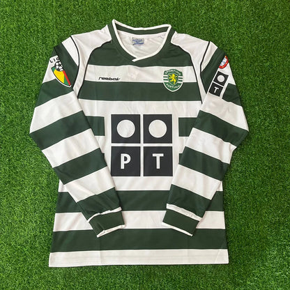 C RONALDO SPORTING 2001/03 EMBROIDED JERSEY